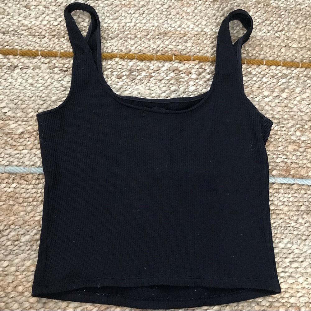 Dynamite black ribbed tank